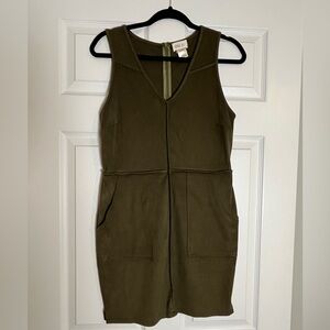 Soft faux suede sleeveless dress
